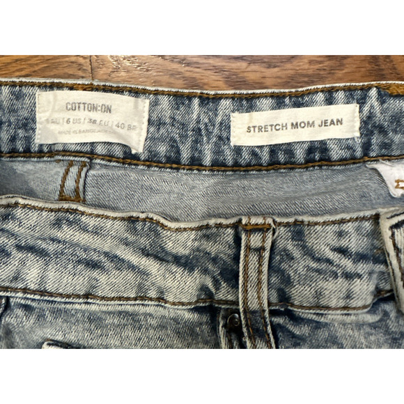 Cotton On Jeans Womens Light Blue 6 Stretch Mom Jean - Picture 6 of 6